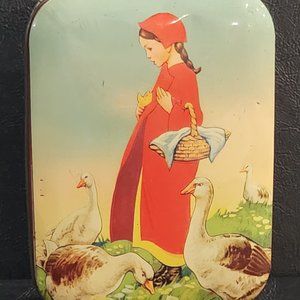 Rare Find Fairy Tale Red Riding Hood Toffee Tin 1940s